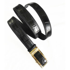 Thắt lưng da cá sấu nam D3166 đan viền thủ công
