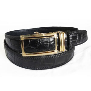 Thắt lưng da cá sấu nam D3166 đan viền thủ công