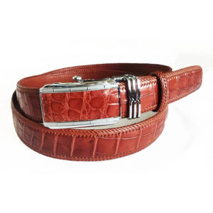 Thắt Lưng Da Cá Sấu Hoa Cà Đan Viền 3.5F – D3166