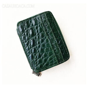 Ví Nữ Da Cá Sấu Hoa Cà Cầm Tay Xanh Lá Chuyên ATM – 1187