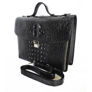 Túi Xách Da Cá Sấu Nam Hoa Cà 0159