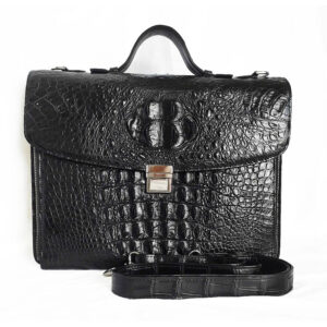 Túi Xách Da Cá Sấu Nam Hoa Cà 0159