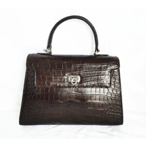 Túi xách nữ cá sấu Hoa Cà nâu sô 0194